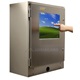 Armoire étanche pour écran tactile - vue de côté en cours d'utilisation